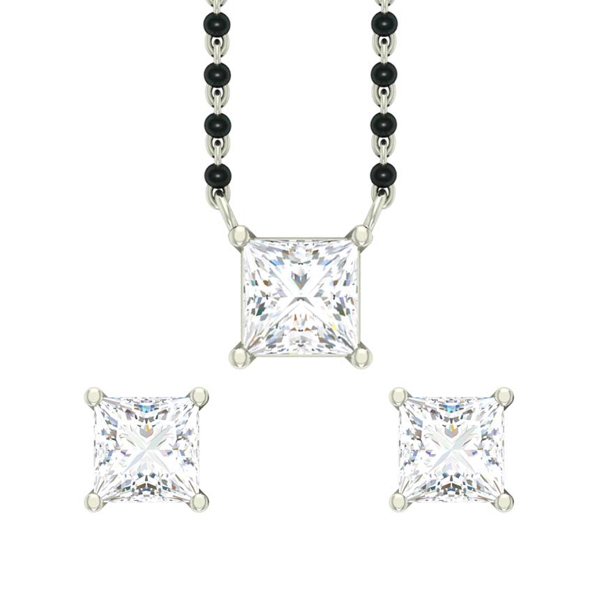 Petite Brilliance Diamond Pendant and Earrings Set